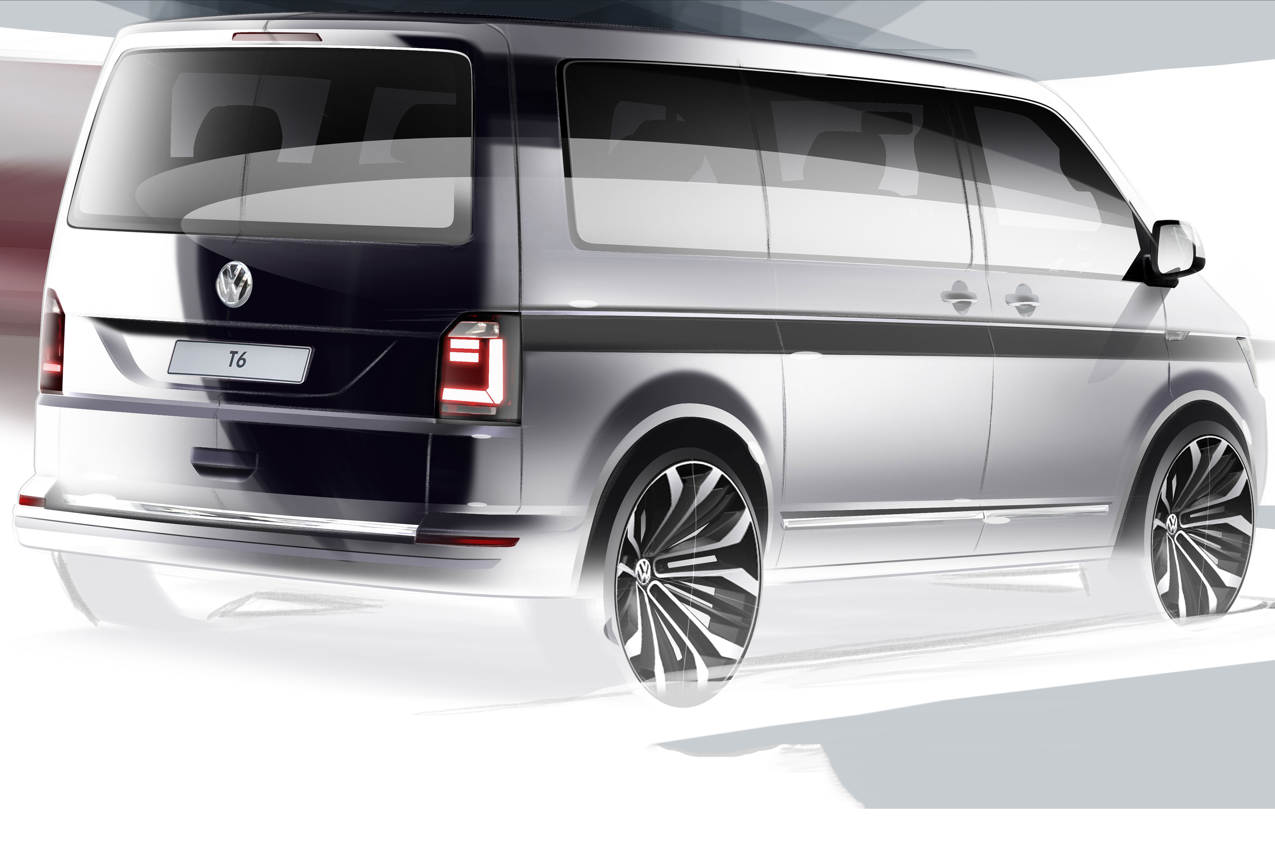 Volkswagen Transporter T6 teaser sketch